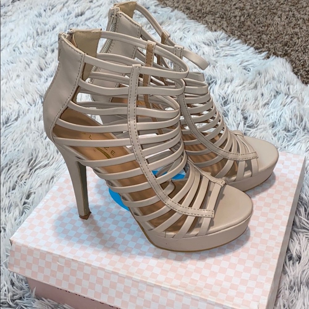 Strappy Nude Heels